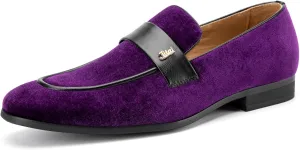 JITAI Men's Casual & Dress Loafers | Slip-On Suede Luxury Shoes with Metal Buckle Decoration for Wedding, Tuxedo, Prom, Party & Fashion Events