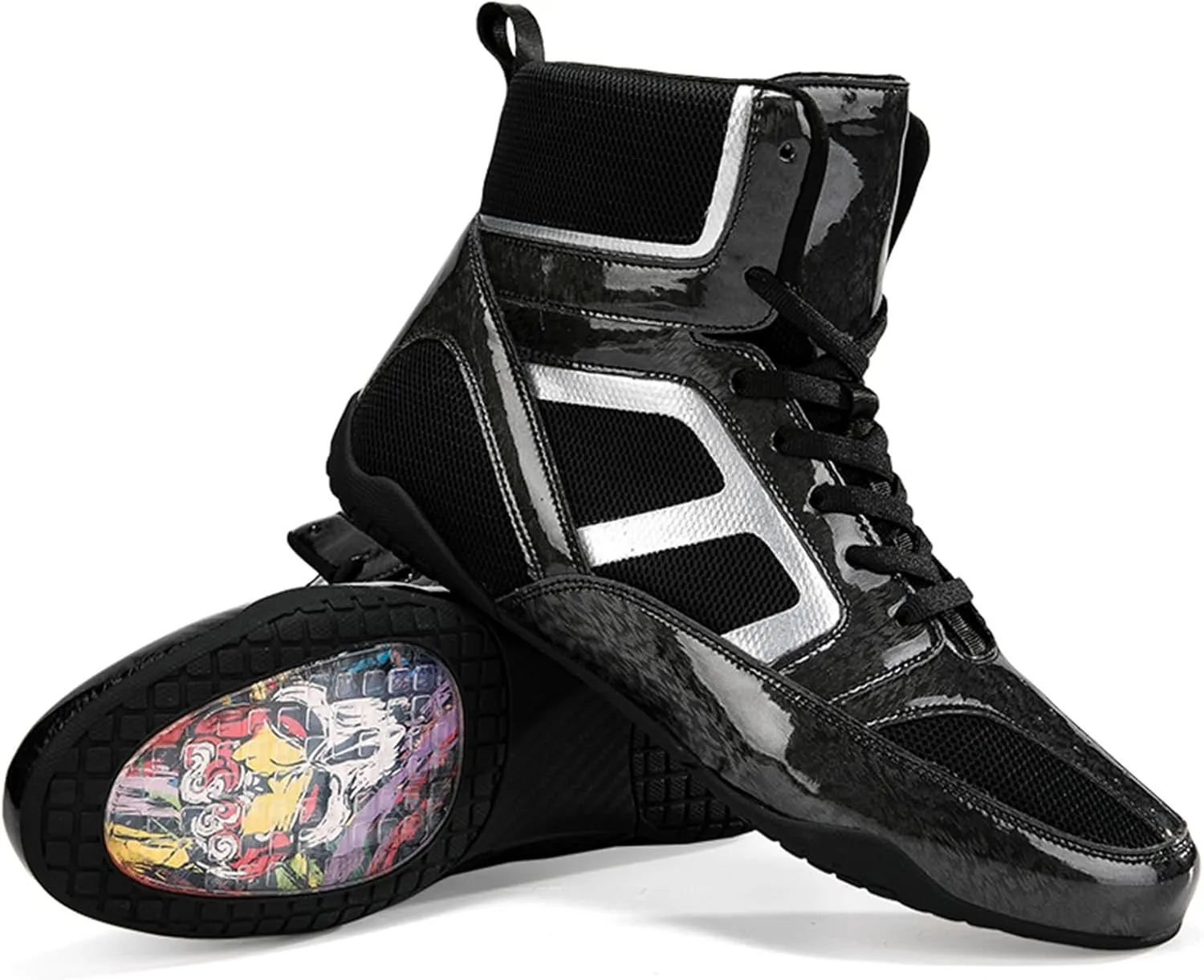 JiuQing Wrestling Shoes Mens Barefoot Fitness Training Boots Non-Slip Breathable Weightlifting Boxing Shoes