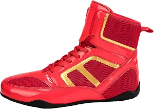 JiuQing Wrestling Shoes Mens Barefoot Fitness Training Boots Non-Slip Breathable Weightlifting Boxing Shoes