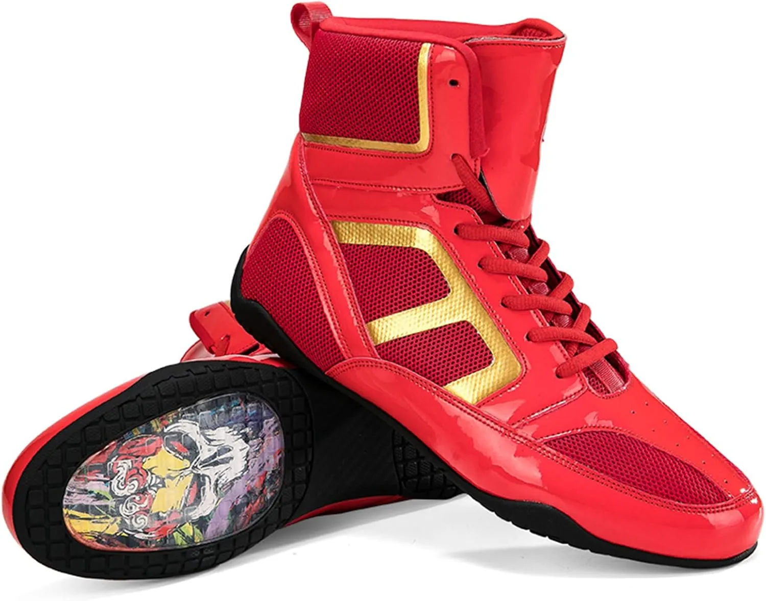 JiuQing Wrestling Shoes Mens Barefoot Fitness Training Boots Non-Slip Breathable Weightlifting Boxing Shoes
