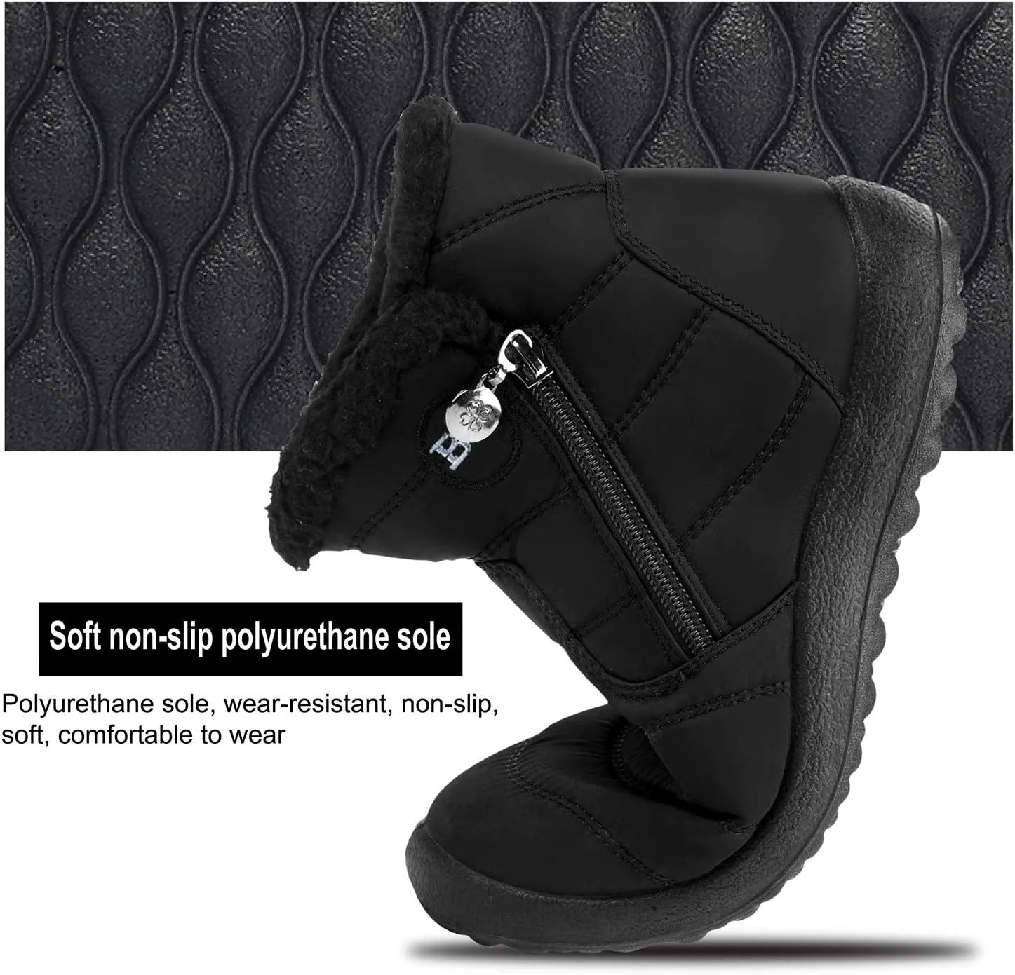 JOINFREE Winter Snow Boots for Women Men Anti-Skid House Shoes Ankle Boots Indoor Outdoor