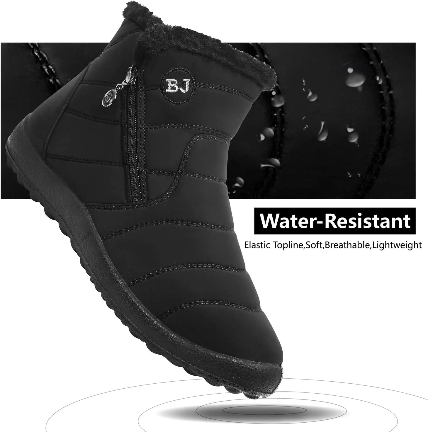 JOINFREE Winter Snow Boots for Women Men Anti-Skid House Shoes Ankle Boots Indoor Outdoor