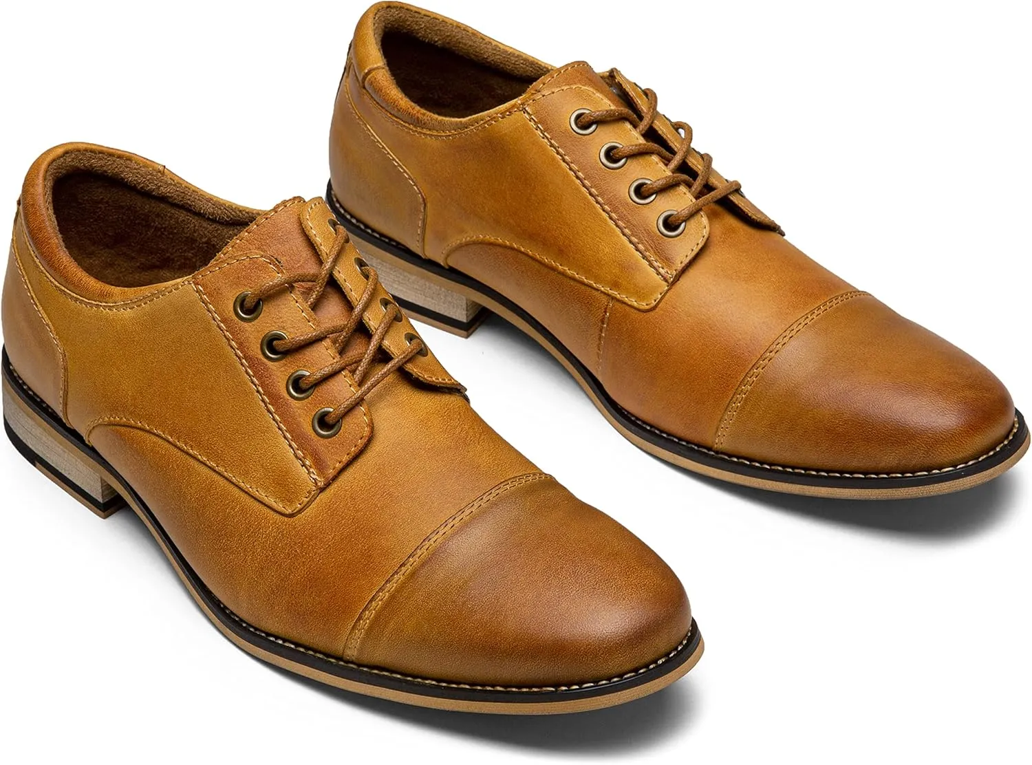 Jousen Men's Dress Shoes Formal Leather Oxford Shoes Classical Business Derby Shoes
