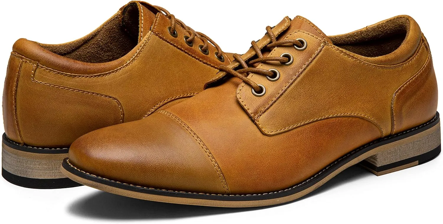 Jousen Men's Dress Shoes Formal Leather Oxford Shoes Classical Business Derby Shoes
