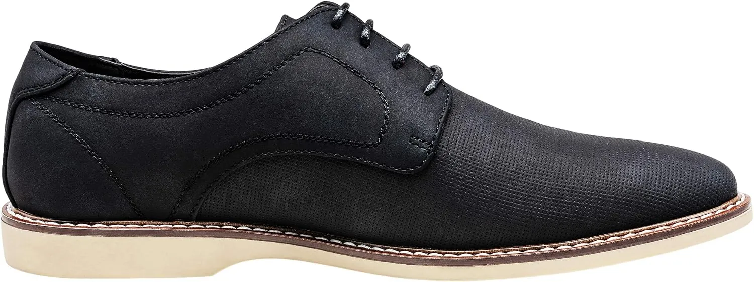 Jousen Mens Dress Shoes Retro Plain Toe Business Casual Oxfords Dress Shoes for Men