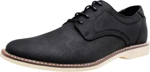 Jousen Mens Dress Shoes Retro Plain Toe Business Casual Oxfords Dress Shoes for Men