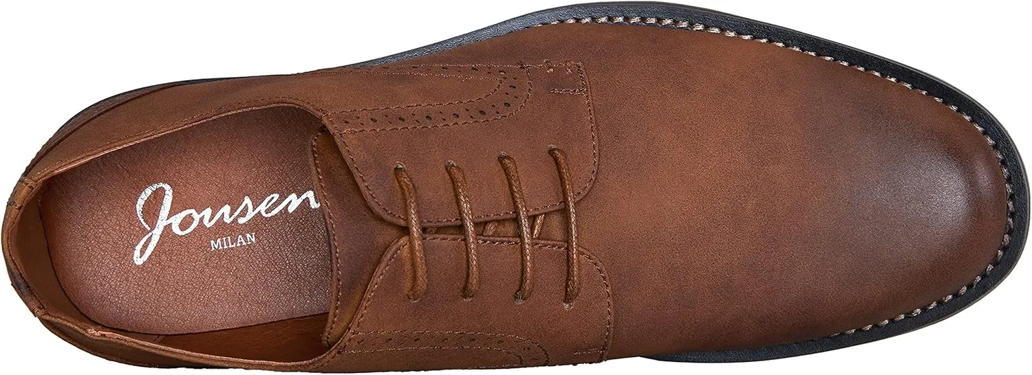 Jousen Mens Dress Shoes Retro Plain Toe Business Casual Oxfords Dress Shoes for Men