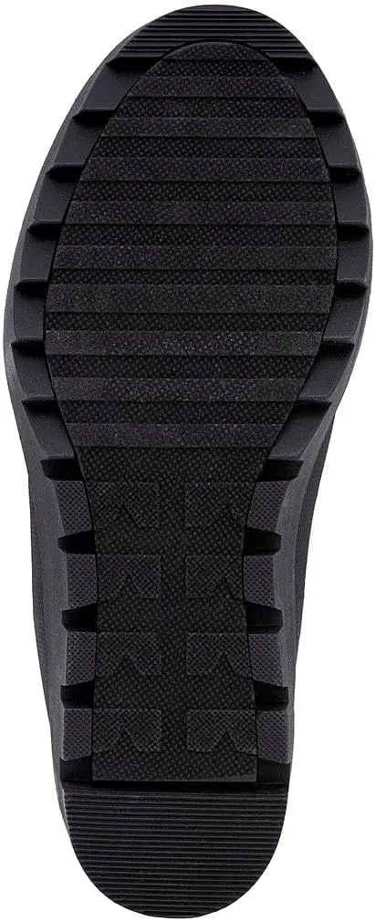 JUICY COUTURE Women's Quilted Slip-On Winter Boots – Waterproof, Warm Mid-Calf Snow Booties with Logo Strap-Kissie