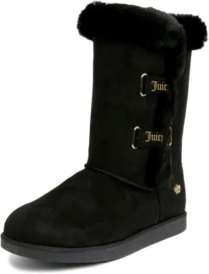 JUICY COUTURE Women's Tall Slip On Winter Snow Boots Warm & Insulated Fur Lining Comfortable Fashion Booties