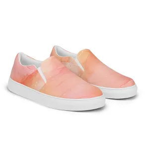 Just Peachy - Women's Canvas Slip-On Sneakers