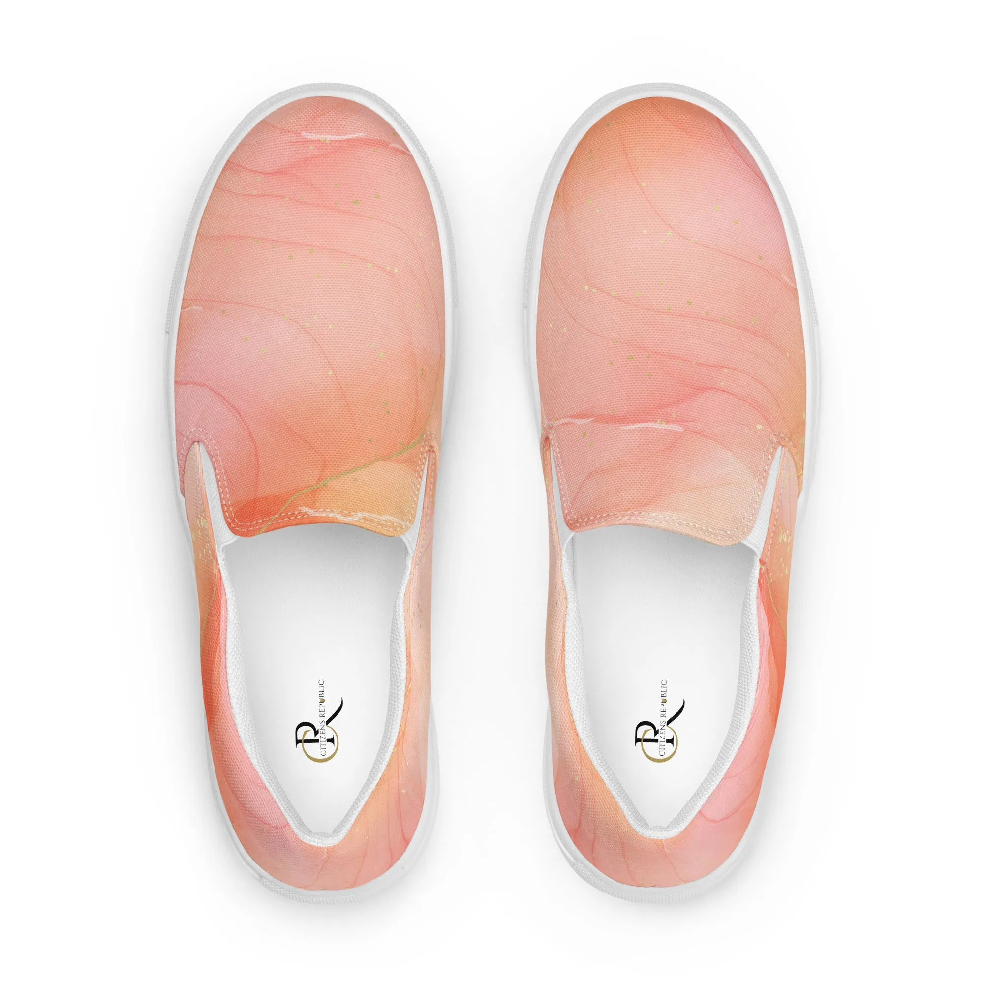 Just Peachy - Women's Canvas Slip-On Sneakers