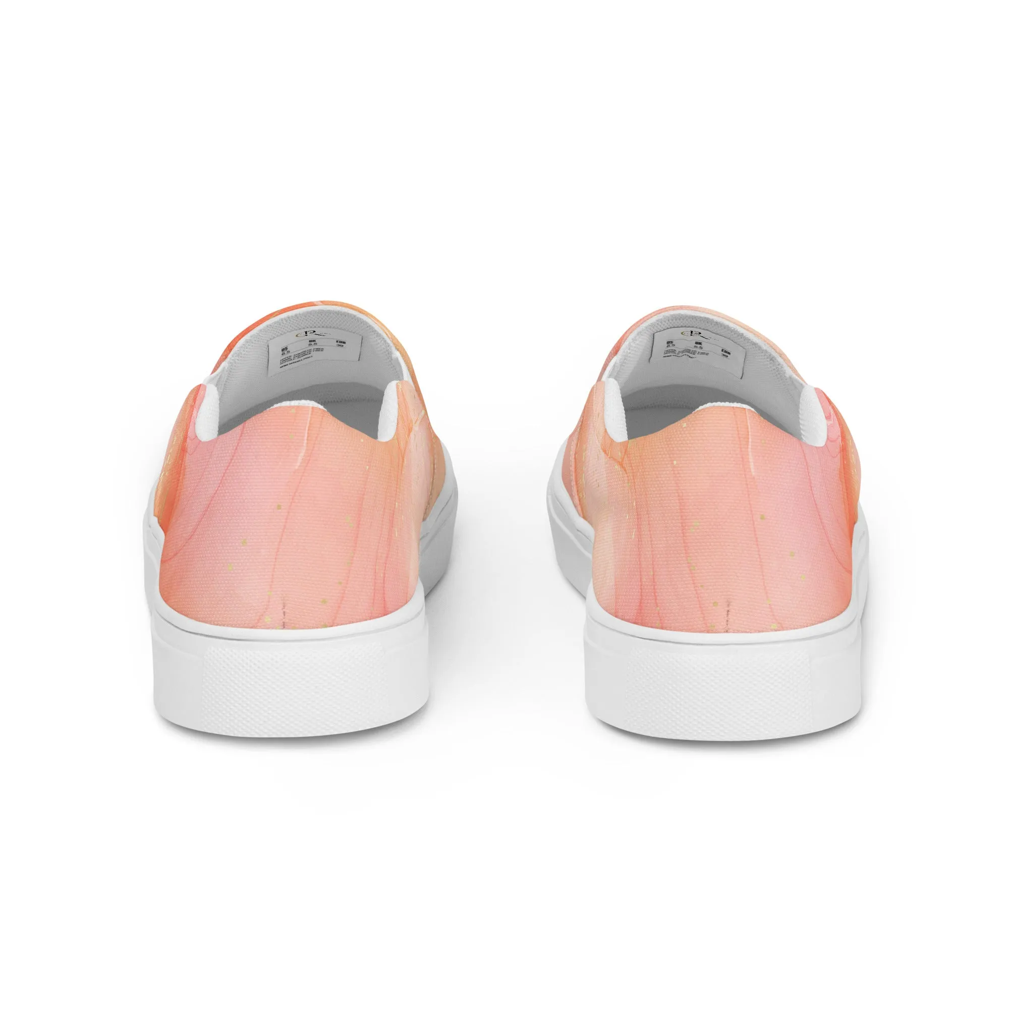Just Peachy - Women's Canvas Slip-On Sneakers