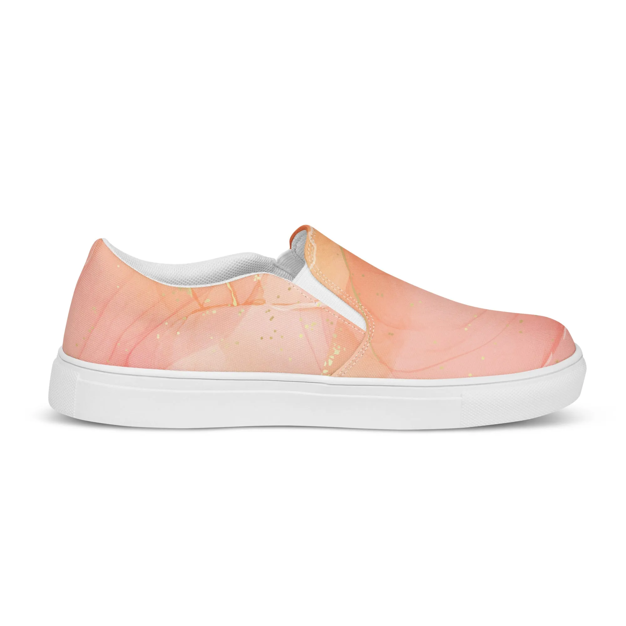 Just Peachy - Women's Canvas Slip-On Sneakers