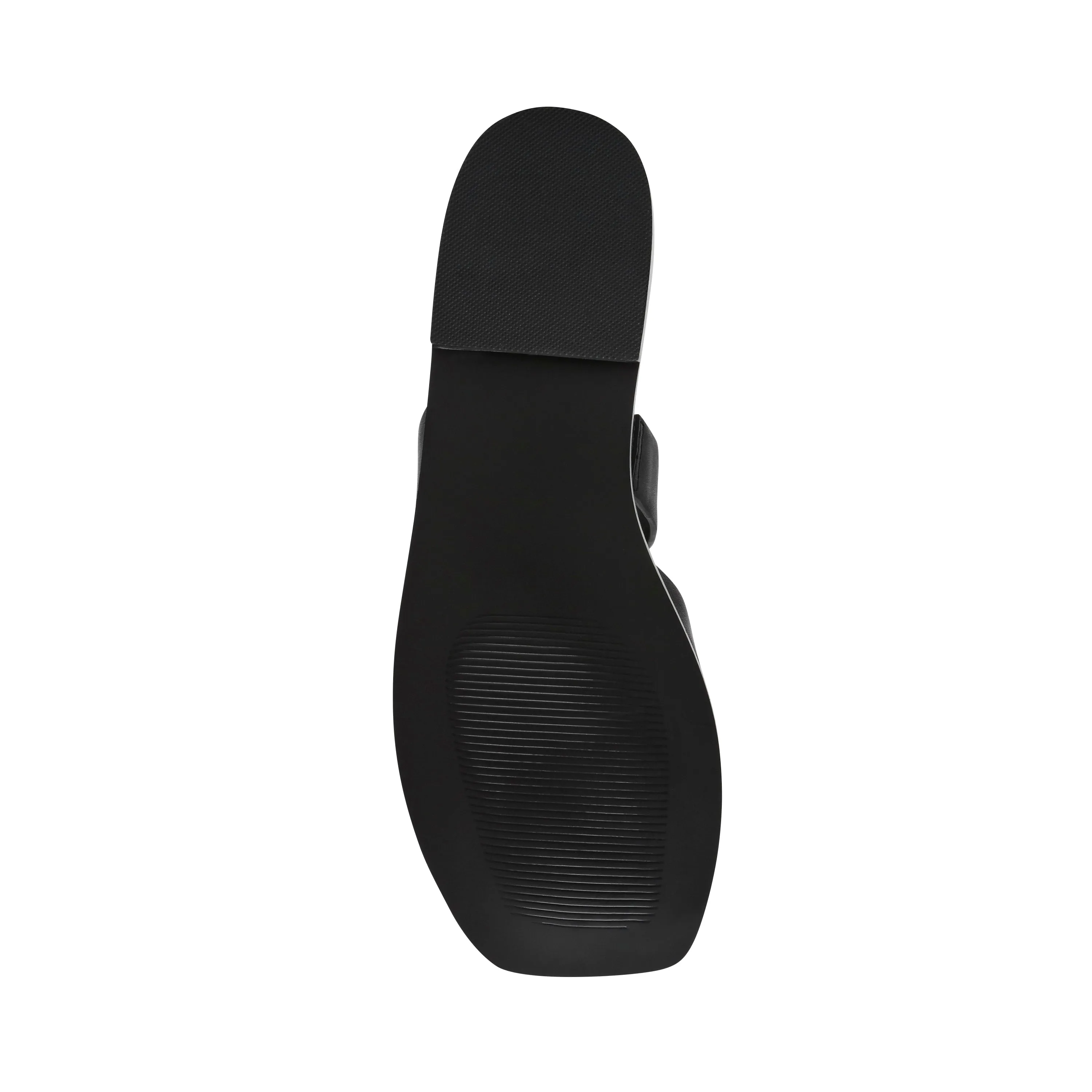 KANNON BLACK LEATHER SANDALS