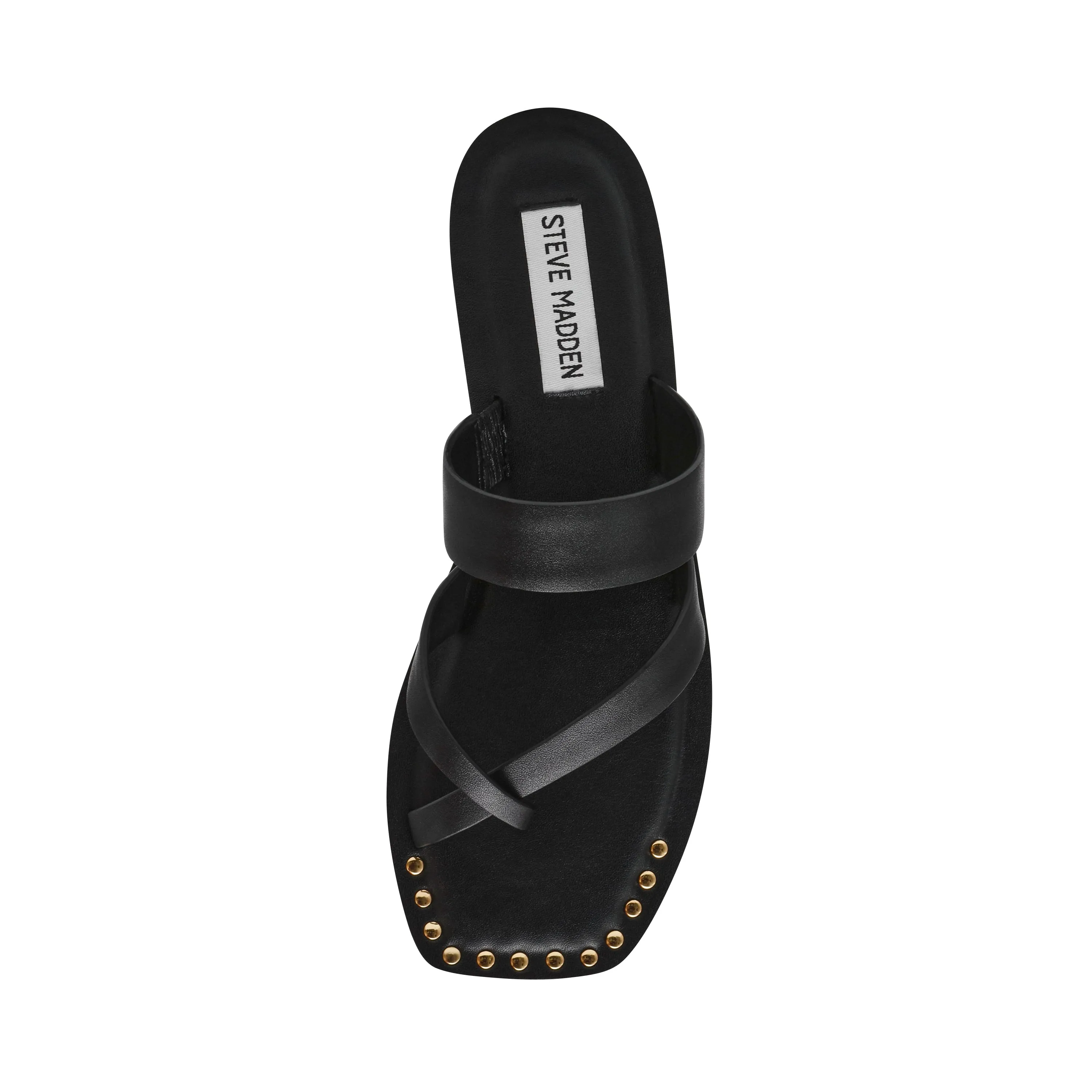 KANNON BLACK LEATHER SANDALS