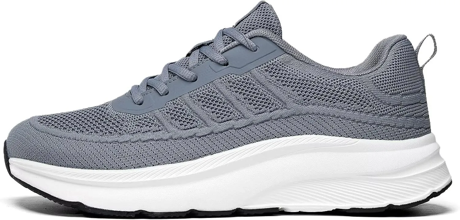 KDN Men's Wide Toe Box Shoes Cushioned Road Running Shoes Non Slip Mens Walking Sneakers for Wide Feet Comfortable Athletic Gym Workout Shoes Wide Width