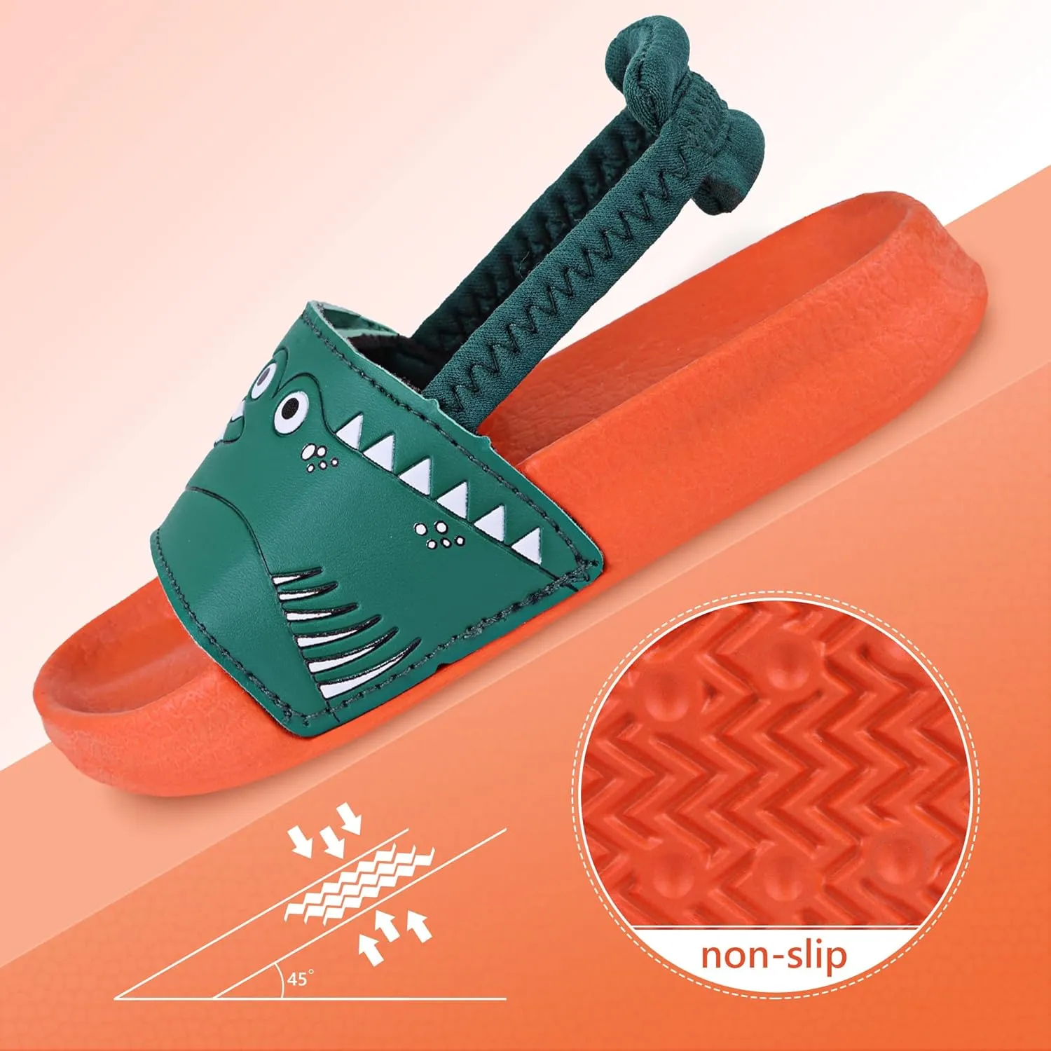 Kids Flip Flops Sandals Toddler Boys Girls Sequin Slides Shower Beach Pool Shoes Slip on Summer Slippers with Back Strap