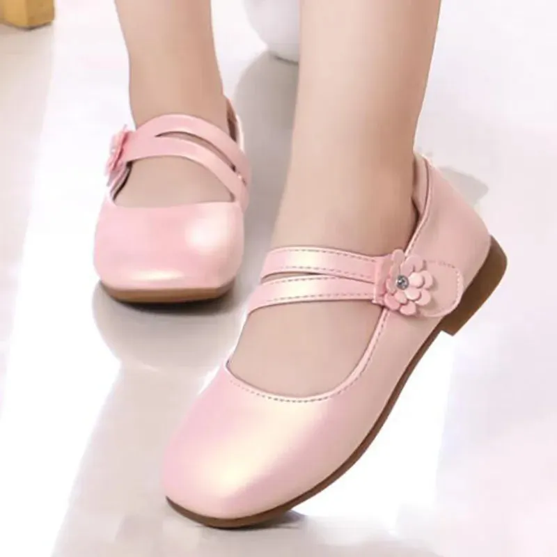 Kids Leather Slip Shoes