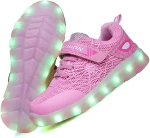 Kids Led Light Up Shoes Flash Sneakers with Spider Upper USB Charge Luminous Trainers for Boys Girls Toddles