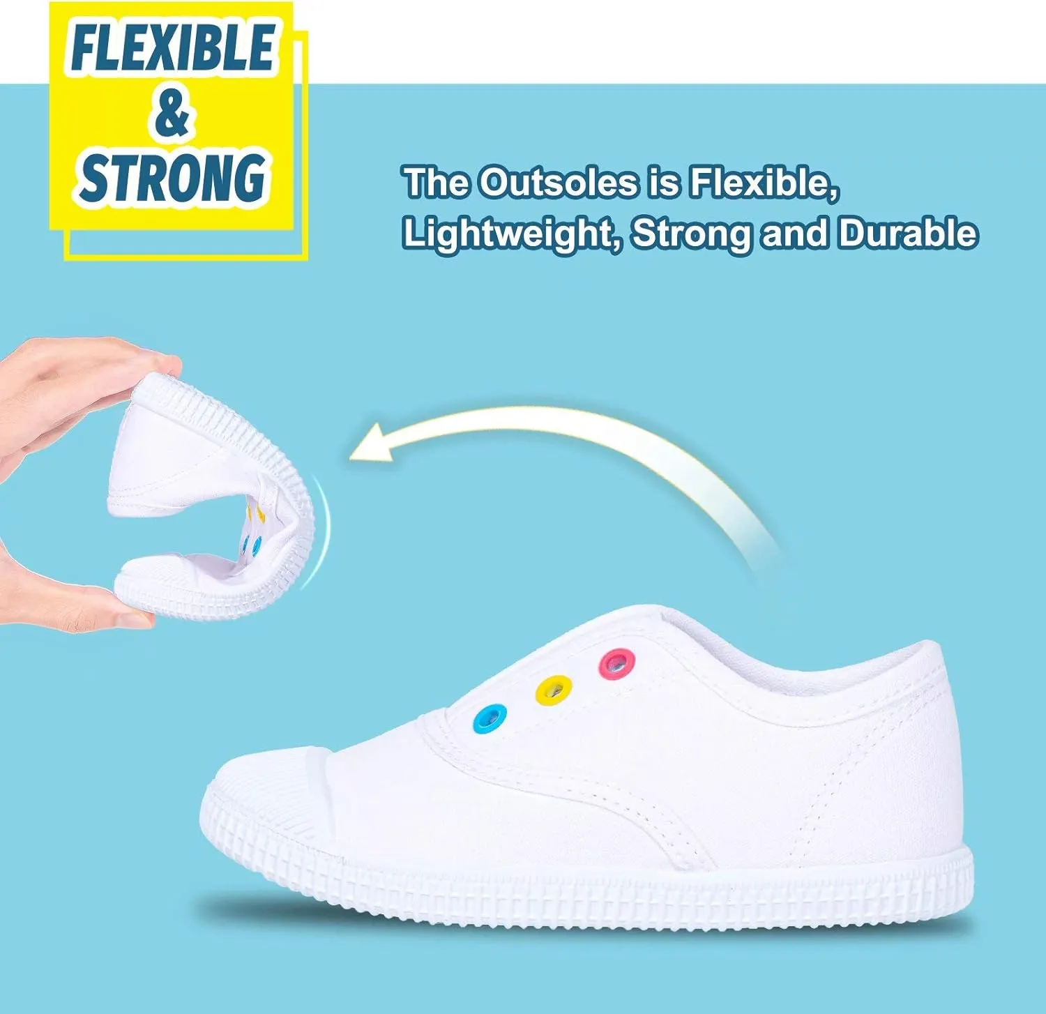 Kids Shoes Toddlers Canvas Sneakers Slip-on Comfortable Light Weight Causal Running Tennis Shoes for Boys Girls(Toddle/Little Kids/Big Kids)