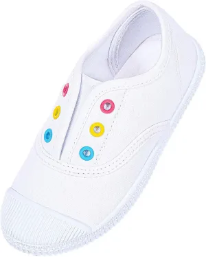 Kids Shoes Toddlers Canvas Sneakers Slip-on Comfortable Light Weight Causal Running Tennis Shoes for Boys Girls(Toddle/Little Kids/Big Kids)