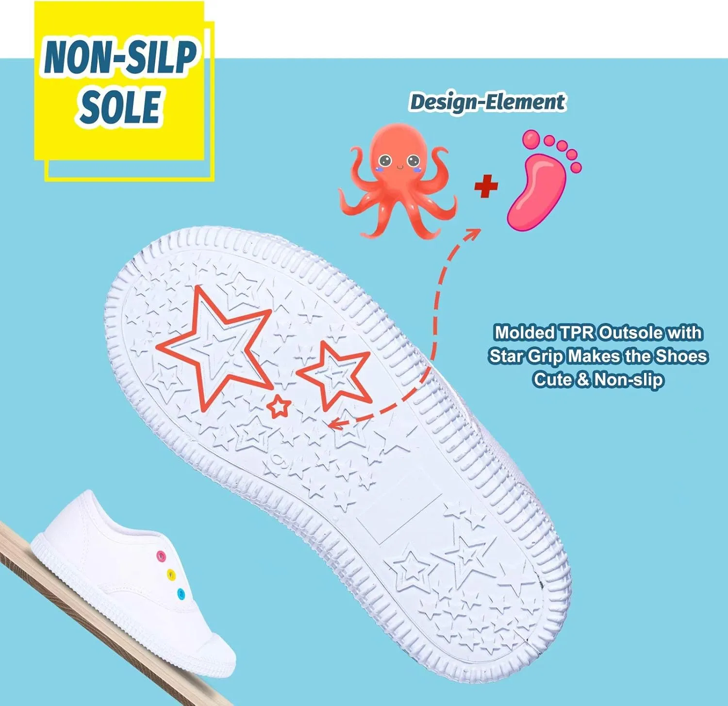 Kids Shoes Toddlers Canvas Sneakers Slip-on Comfortable Light Weight Causal Running Tennis Shoes for Boys Girls(Toddle/Little Kids/Big Kids)