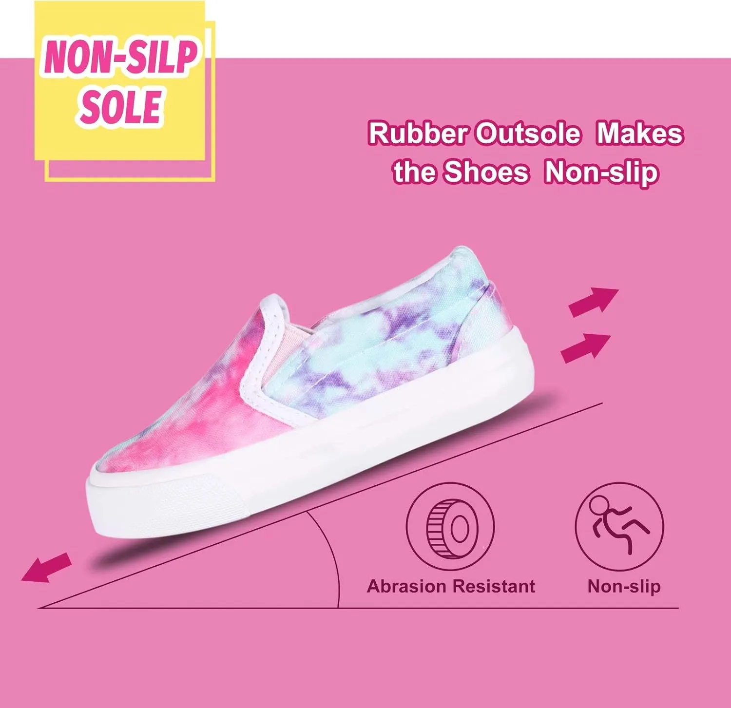 Kids Shoes Toddlers Canvas Sneakers Slip-on Comfortable Light Weight Causal Running Tennis Shoes for Boys Girls(Toddle/Little Kids/Big Kids)