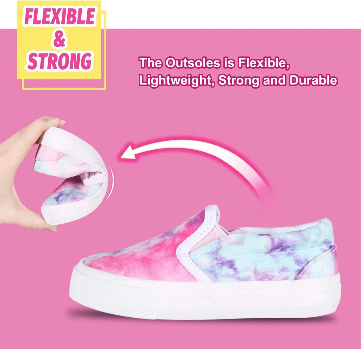 Kids Shoes Toddlers Canvas Sneakers Slip-on Comfortable Light Weight Causal Running Tennis Shoes for Boys Girls(Toddle/Little Kids/Big Kids)