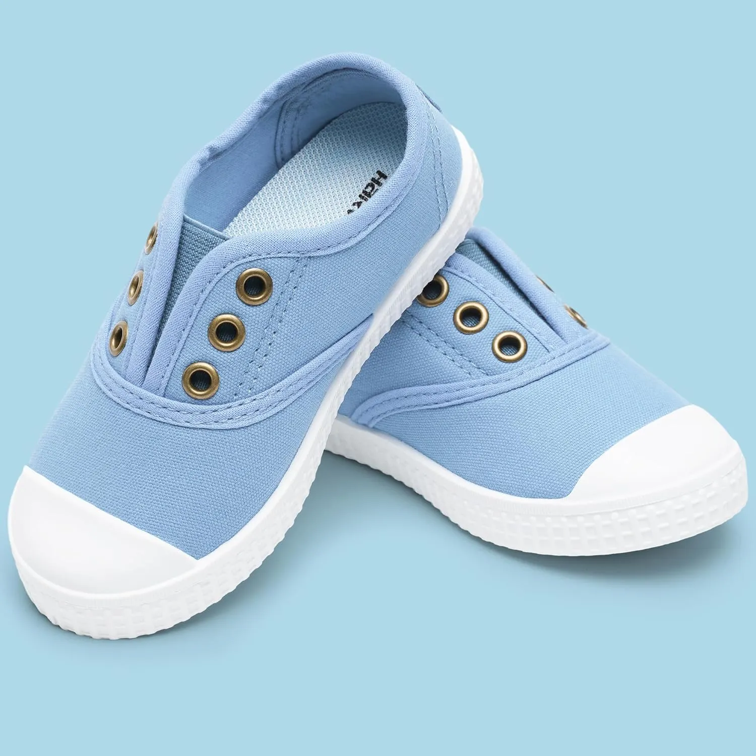Kids Shoes Toddlers Canvas Sneakers Slip-on Comfortable Light Weight Skin-Friendly Causal Running Tennis Shoes for Boys Girls(Toddle/Little Kids/Big Kids)