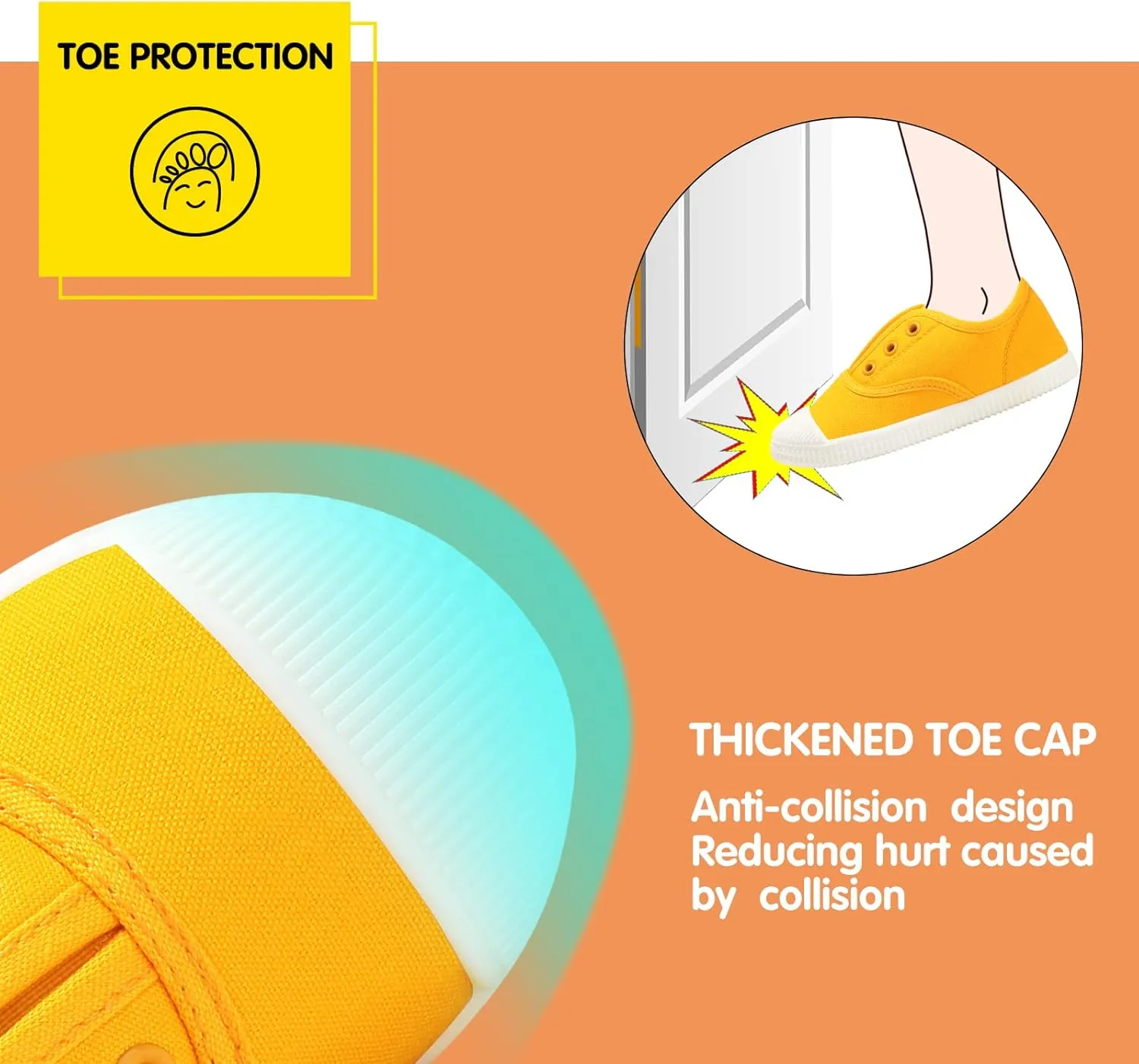 Kids Shoes Toddlers Canvas Sneakers Slip-on Comfortable Light Weight Skin-Friendly Causal Running Tennis Shoes for Boys Girls(Toddle/Little Kids/Big Kids)