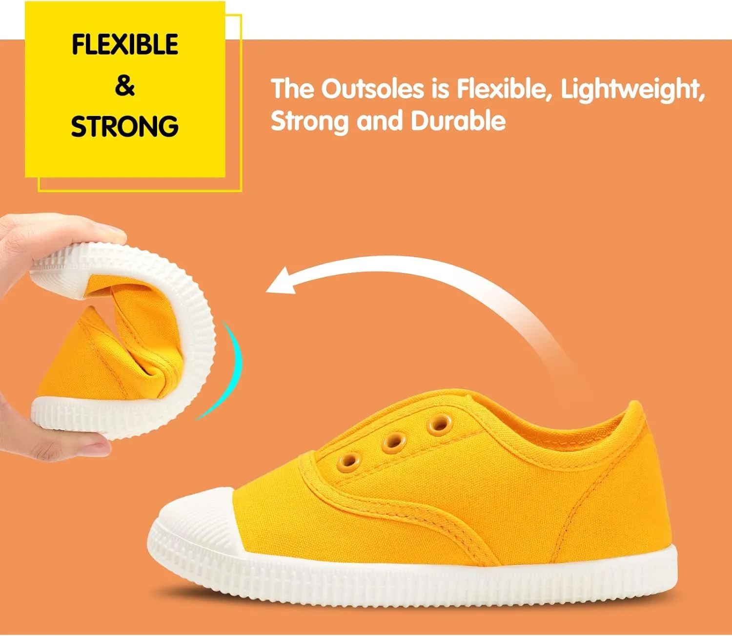 Kids Shoes Toddlers Canvas Sneakers Slip-on Comfortable Light Weight Skin-Friendly Causal Running Tennis Shoes for Boys Girls(Toddle/Little Kids/Big Kids)