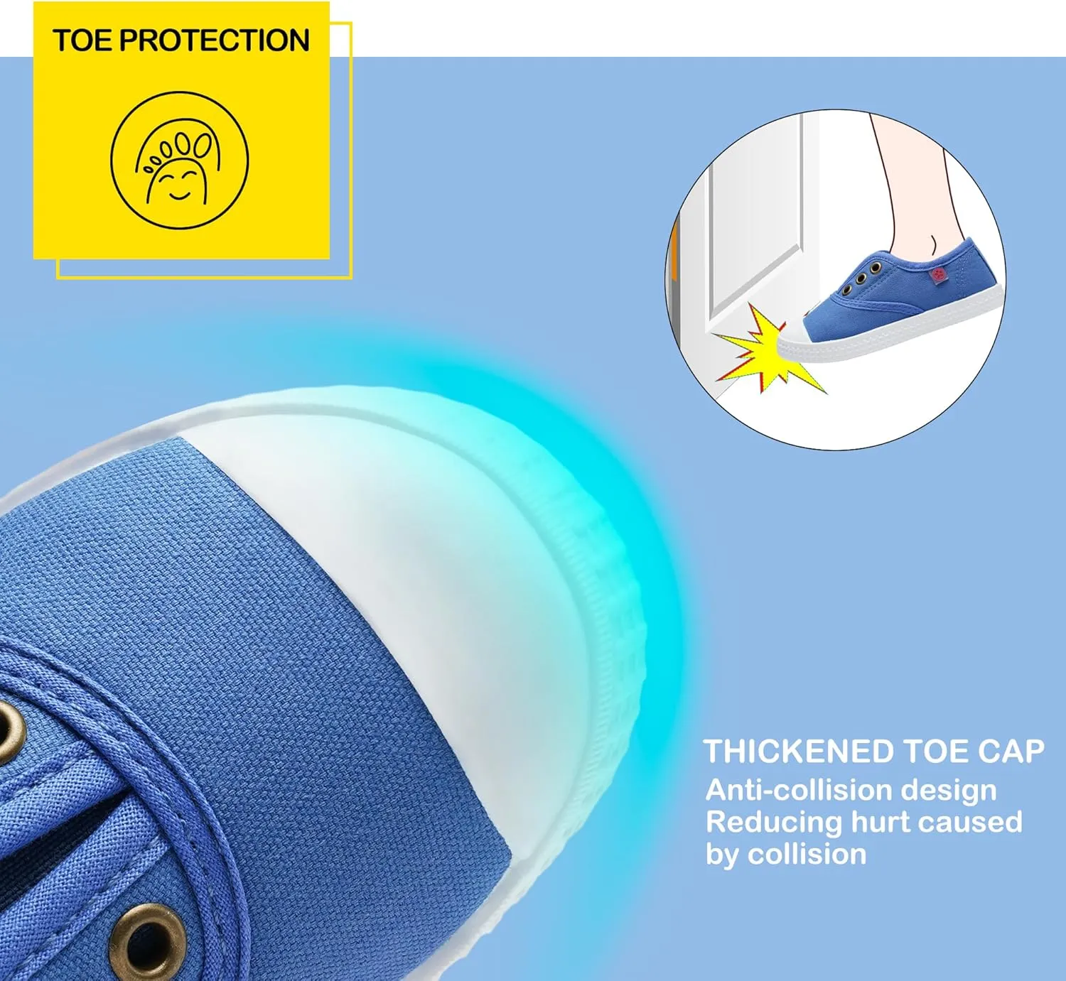 Kids Shoes Toddlers Canvas Sneakers Slip-on Comfortable Light Weight Skin-Friendly Causal Running Tennis Shoes for Boys Girls(Toddle/Little Kids/Big Kids)