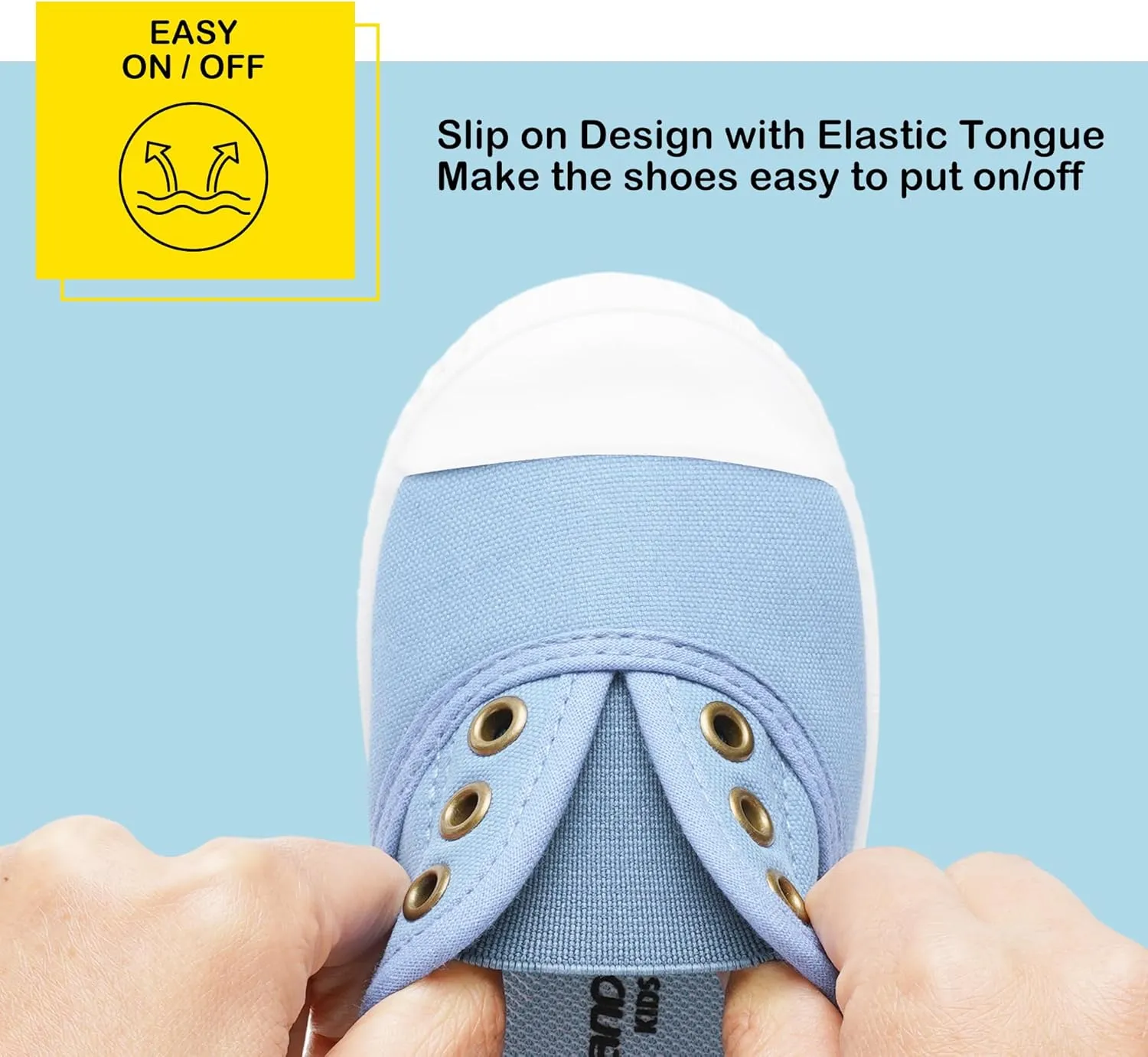 Kids Shoes Toddlers Canvas Sneakers Slip-on Comfortable Light Weight Skin-Friendly Causal Running Tennis Shoes for Boys Girls(Toddle/Little Kids/Big Kids)