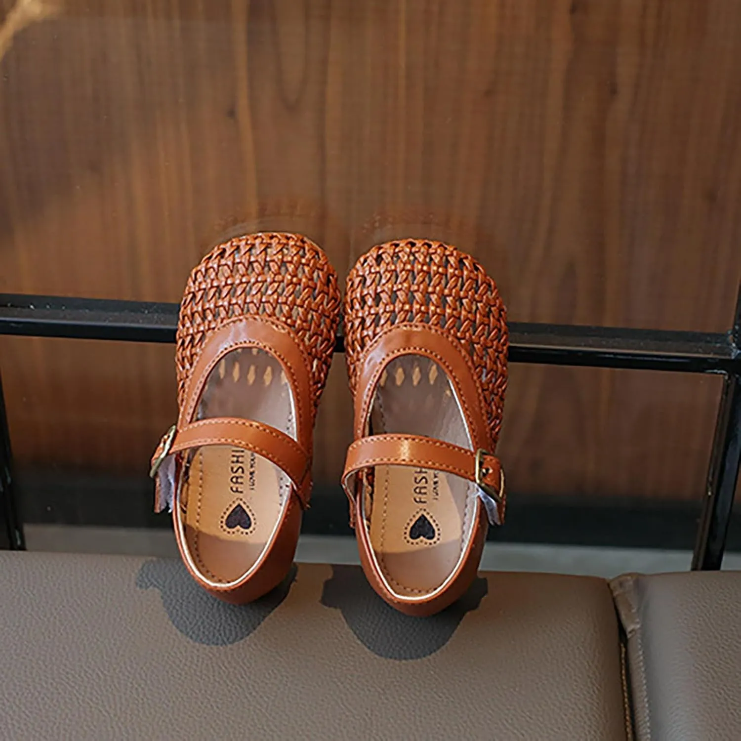 Kids Toddler Baby Girls Hollow Toe Sandals Breathable Leather Rubber Soft Summer Strap Shoes Ankle Beach Water Shoes