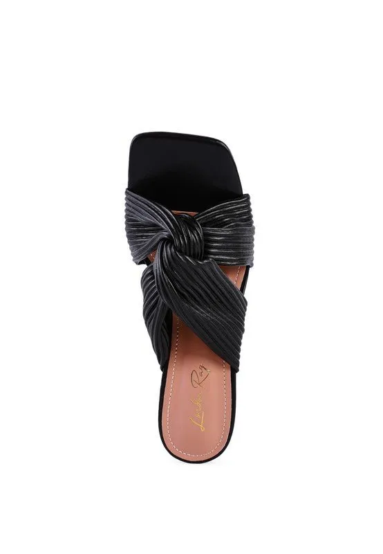 Knot Strap Slide Sandals