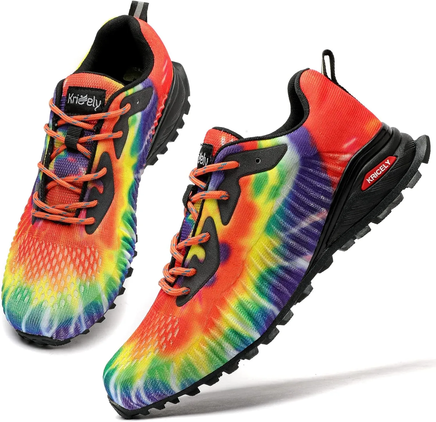 Kricely Men's Trail Running Shoes Fashion Walking Hiking Sneakers for Men Tennis Cross Training Shoe Outdoor Snearker Mens Casual Workout Footwear