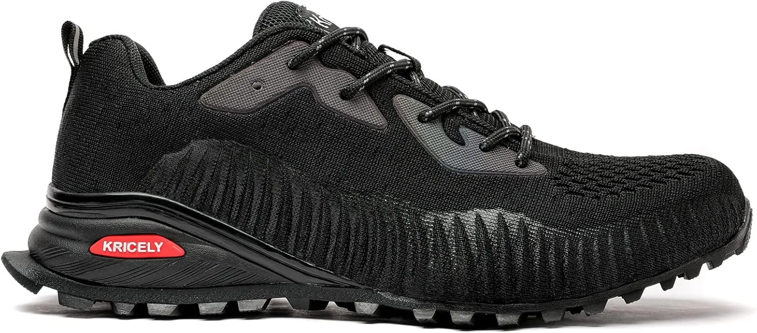Kricely Men's Trail Running Shoes Fashion Walking Hiking Sneakers for Men Tennis Cross Training Shoe Outdoor Snearker Mens Casual Workout Footwear