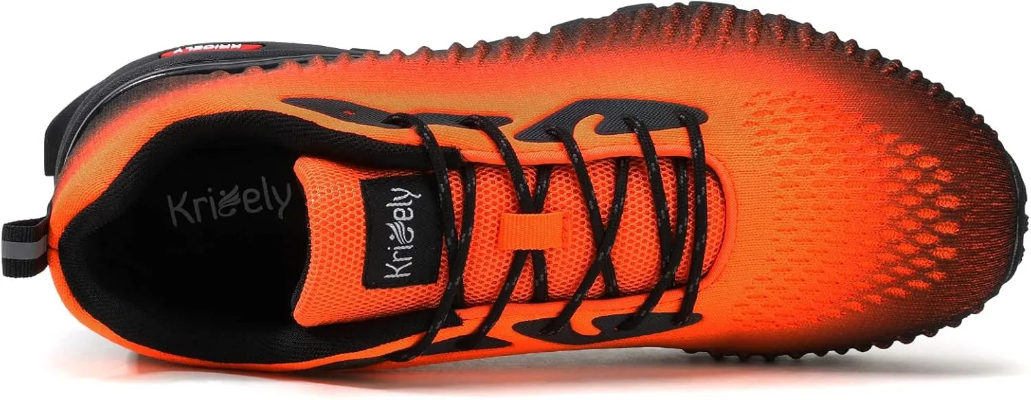 Kricely Men's Trail Running Shoes Fashion Walking Hiking Sneakers for Men Tennis Cross Training Shoe Outdoor Snearker Mens Casual Workout Footwear