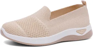 Kubbon Orthopedic Walking Shoes for Women Slip On Sneakers Mesh Up Stretch Platform Sneakers with Arch Support Diabetic Foam Shoes Lightweight Comfortable Breathable Shoe