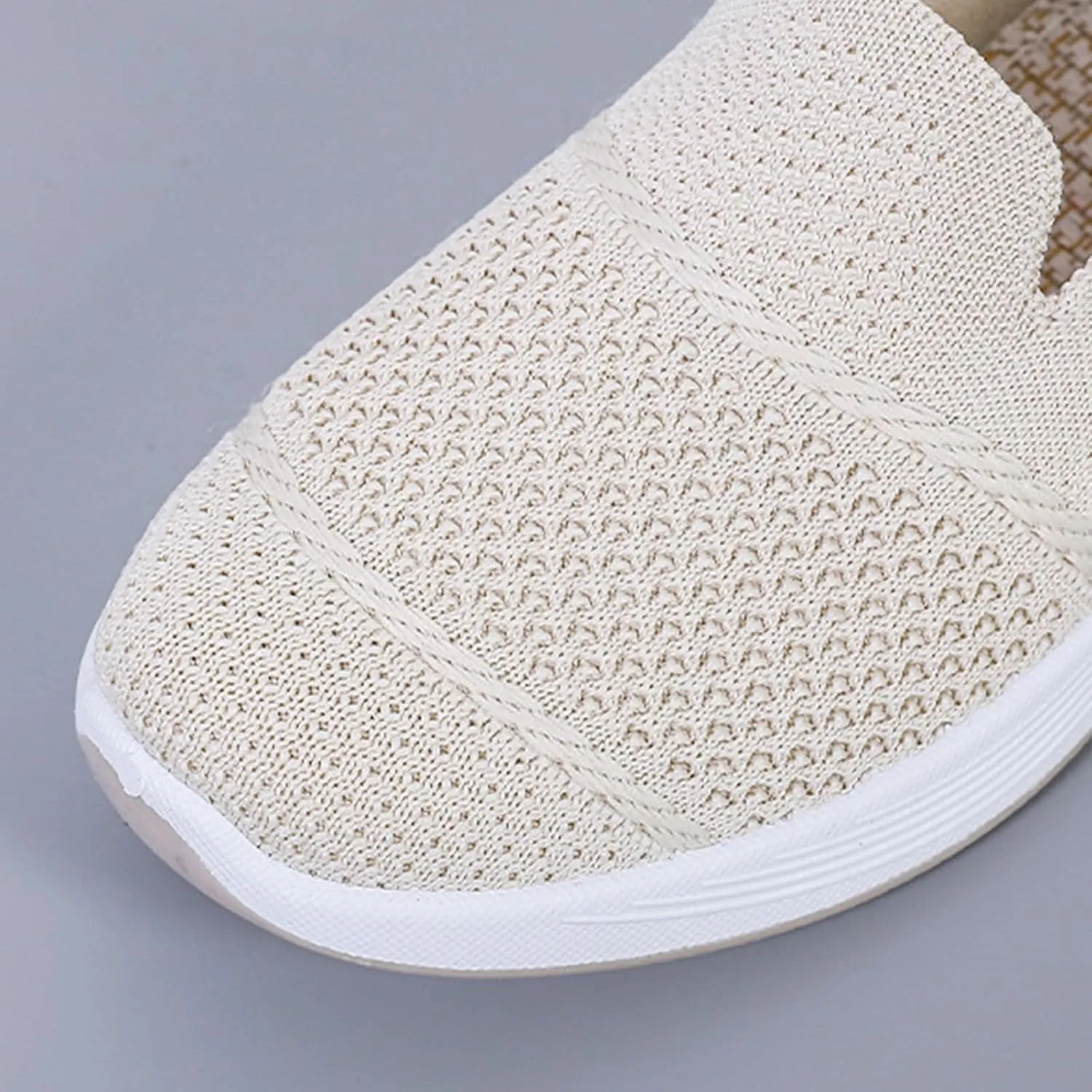 Kubbon Orthopedic Walking Shoes for Women Slip On Sneakers Mesh Up Stretch Platform Sneakers with Arch Support Diabetic Foam Shoes Lightweight Comfortable Breathable Shoe