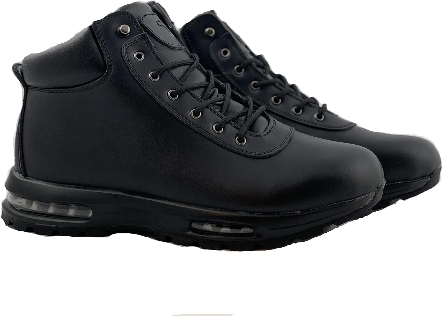 LABO Men's Hiking Boot Leather Air Heel 5812BLACK-10.5