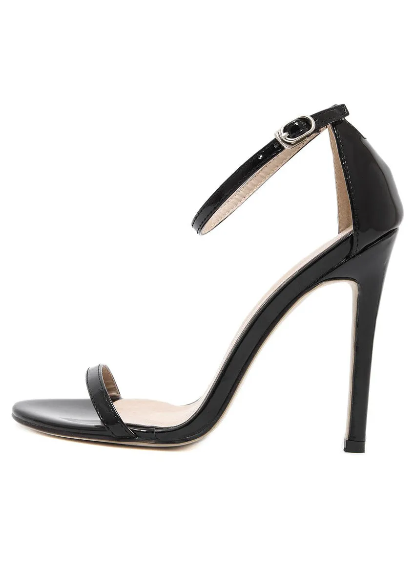 Ladies Pumps Ankle Strap Buckle Stilettos