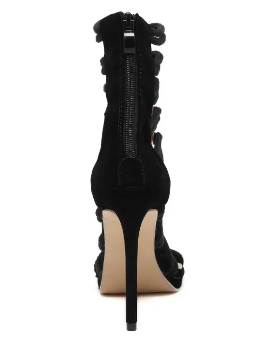 Ladies Pumps Ankle Strap Buckle Stilettos