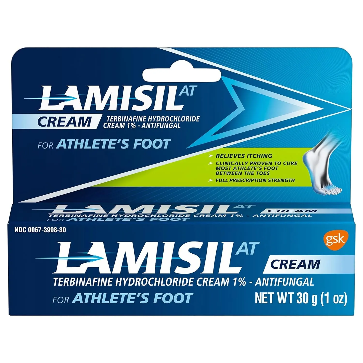 Lamisil Athelete's Foot Antifungal Cream, Full Prescription Strength for Itching, Burning, Cracking, and Scaling, 1 ounce (Pack of 2)