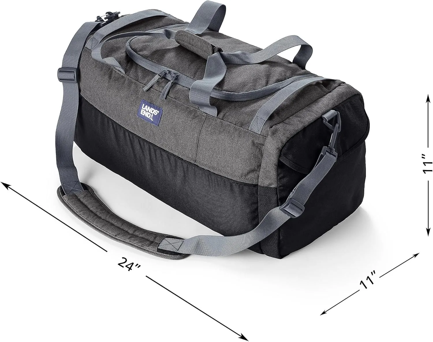 Lands' End Everyday Duffle Light Blue Twilight Heather Medium