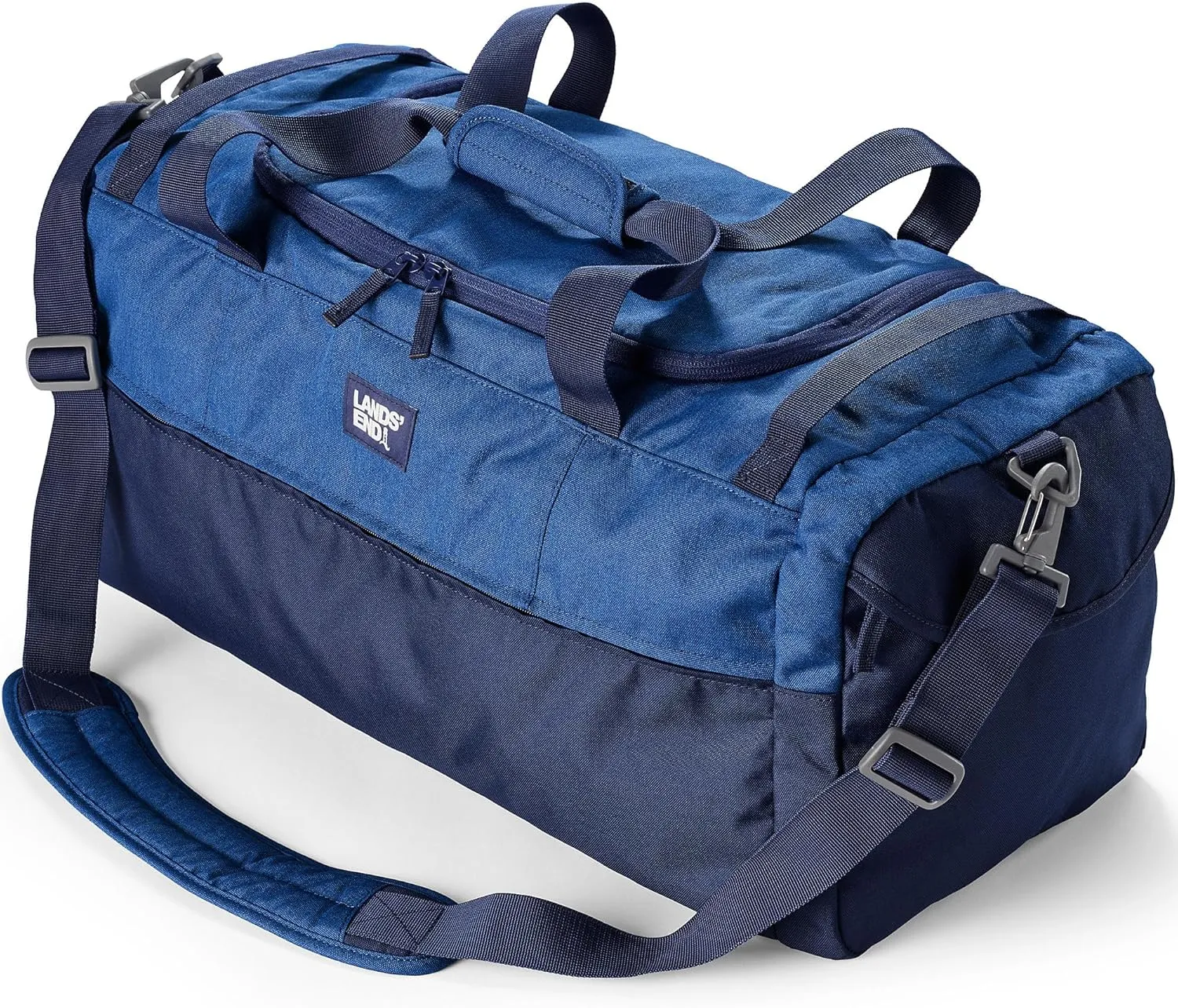 Lands' End Everyday Duffle Light Blue Twilight Heather Medium