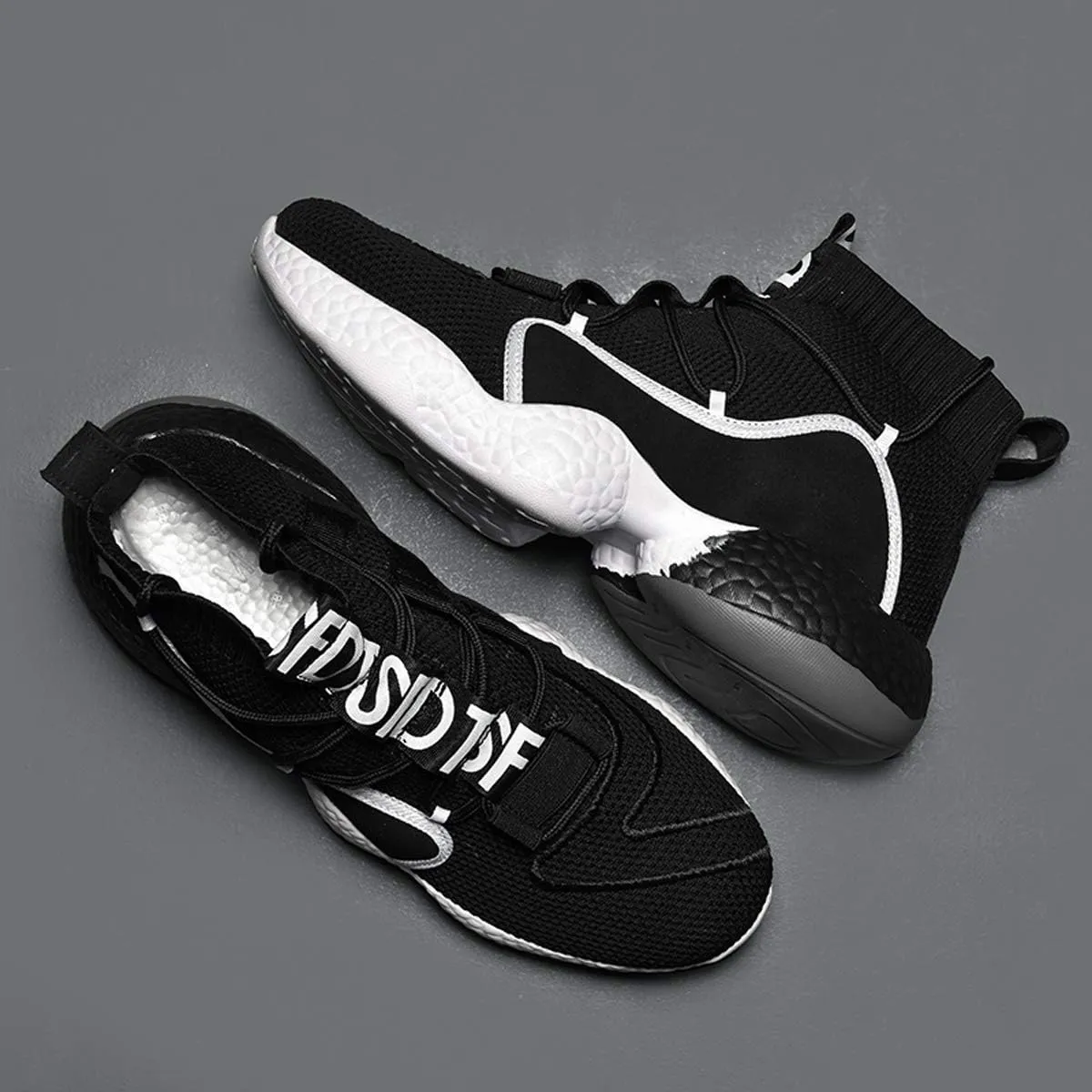 LIBINXIF Women's Men's Upper Light Breathable Fashion Non-Slip Sneakers Comfortable Walking Shoes Couple Shoes Sock Shoes Running Shoes Trainers Shoes Large Shoes