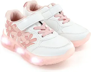 Light Up Shoes for Toddler Girls LED Flashing Lightweight Kids Sneakers Comfortable Wearing and Cute Appearance