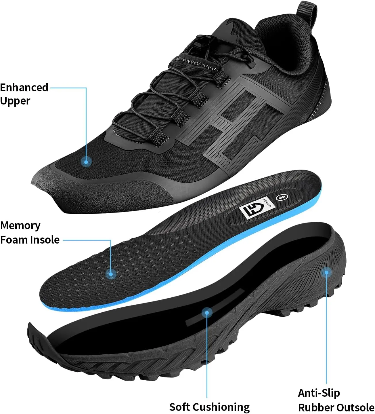 Lightweight Men's Hiking Walking Shoes Anti-Slip Sneakers Mens Cross-Country Trail Running Shoes