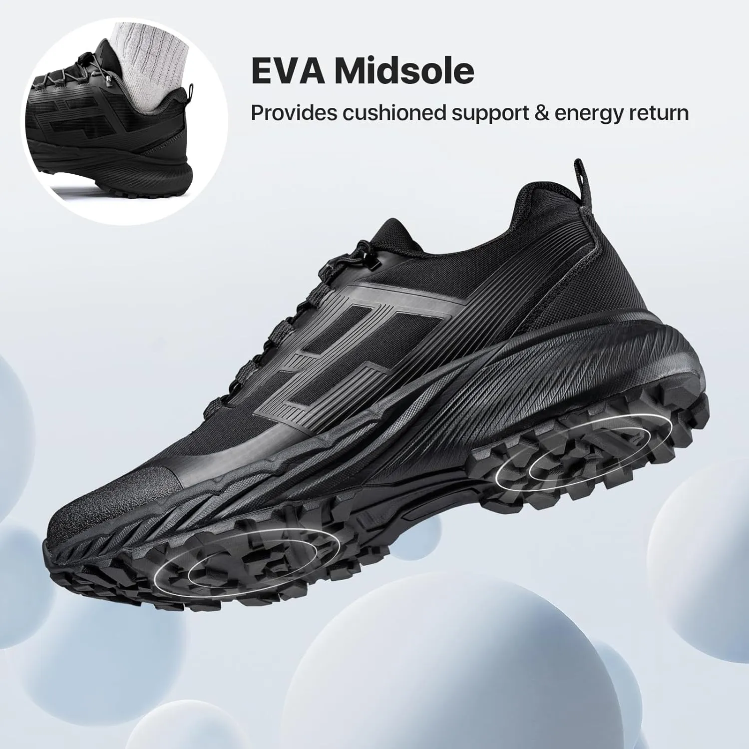 Lightweight Men's Hiking Walking Shoes Anti-Slip Sneakers Mens Cross-Country Trail Running Shoes